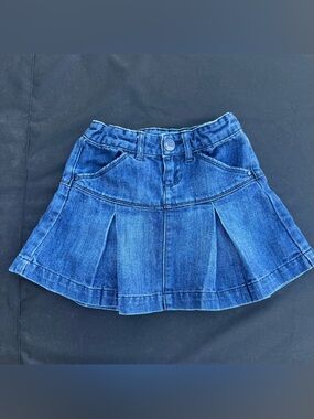 GapKids 1969 Dark Wash Denim Mini Skirt Girls Size 6 Regular A-Line